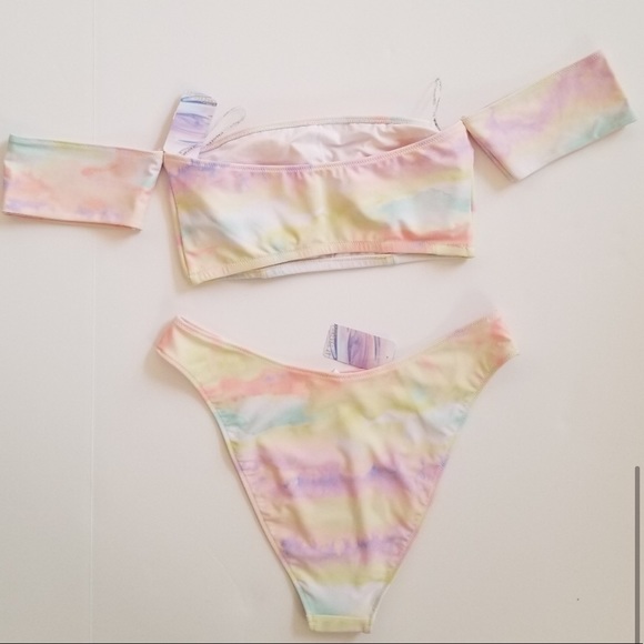 Forever 21 plus tie dye watercolor bikini set - Picture 3 of 9